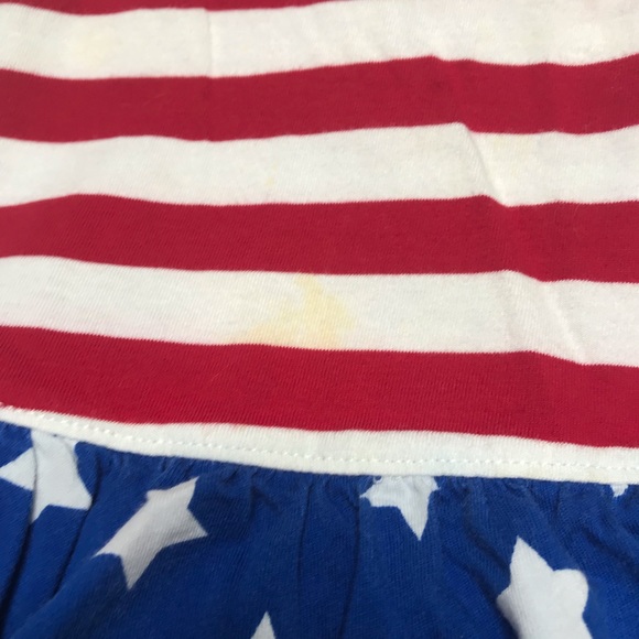 5/$25! Hanna Andersson patriotic red, white & blue dress size 12-18 months - Picture 4 of 5